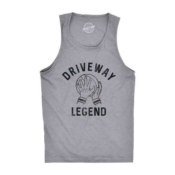 Mens Driveway Legend Fitness Tank Funny Pickup Basketball Player Hoops Lover - Picture 1 of 4